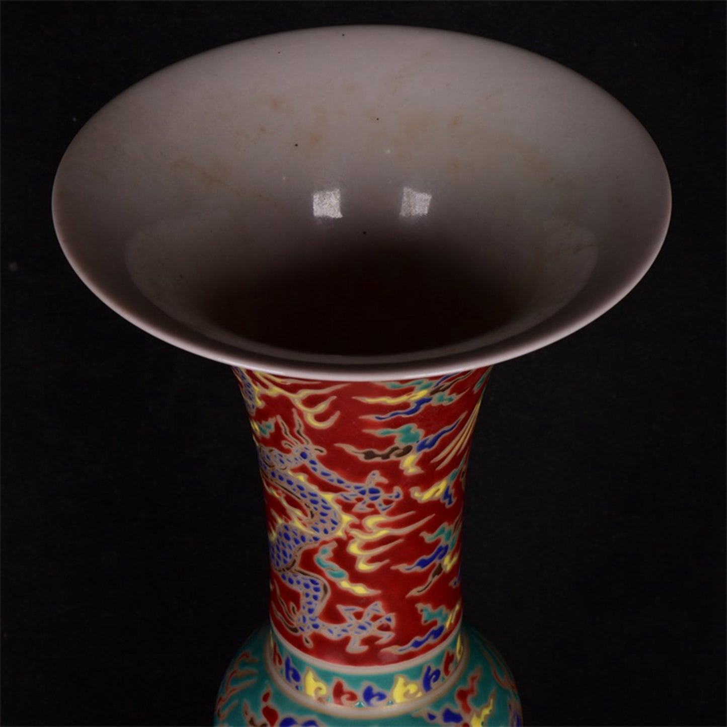 Chinese antique gold painted colorful flower drums