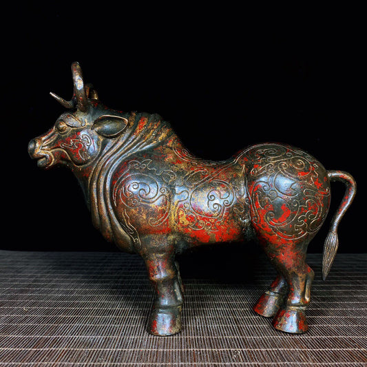 Chinese Antique Pure Copper Bull