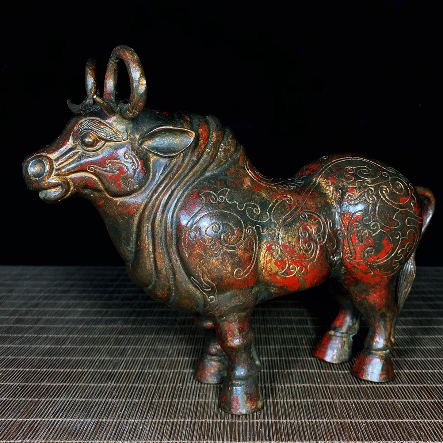 Chinese Antique Pure Copper Bull