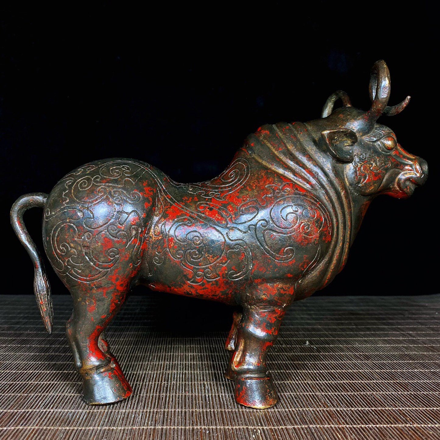 Chinese Antique Pure Copper Bull