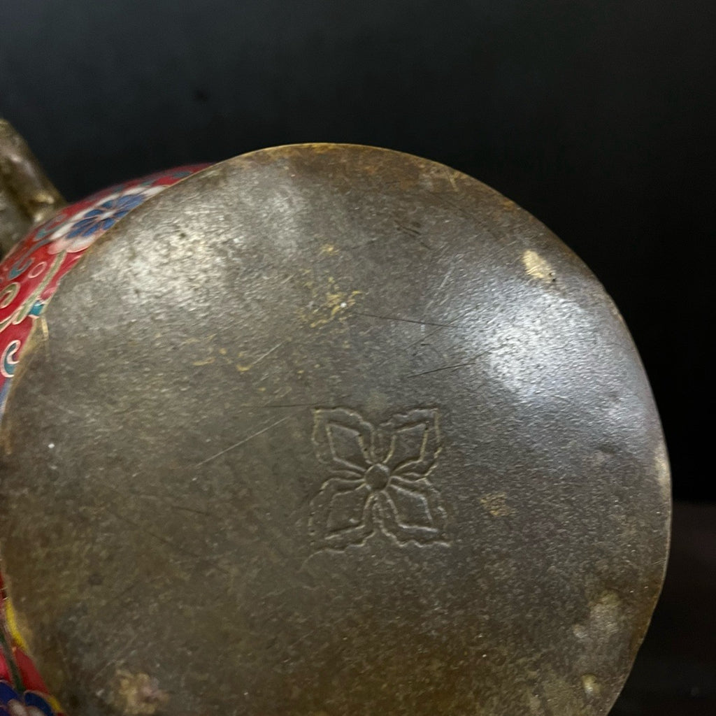 Pure copper Jintai Blue wine pot