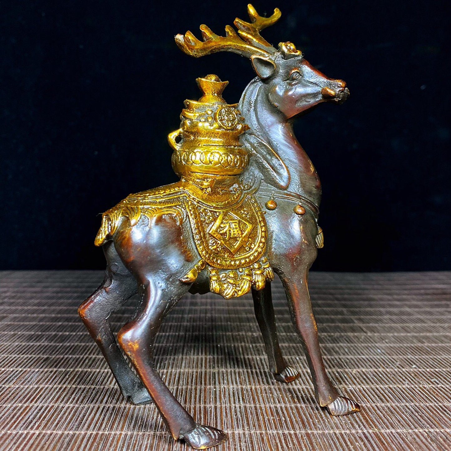 Chinese Antique Pure Copper Linglu Camel Treasure Comes Along the Way