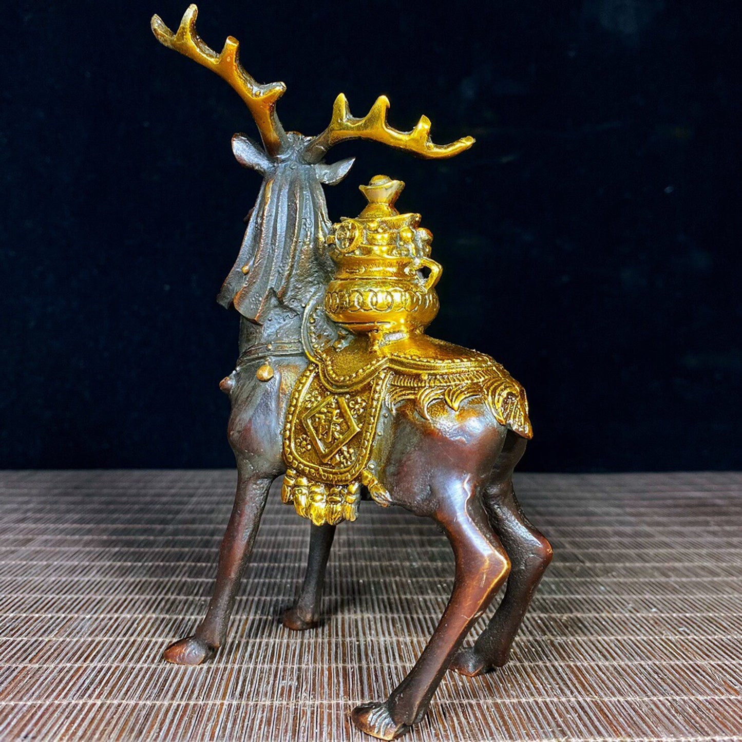 Chinese Antique Pure Copper Linglu Camel Treasure Comes Along the Way