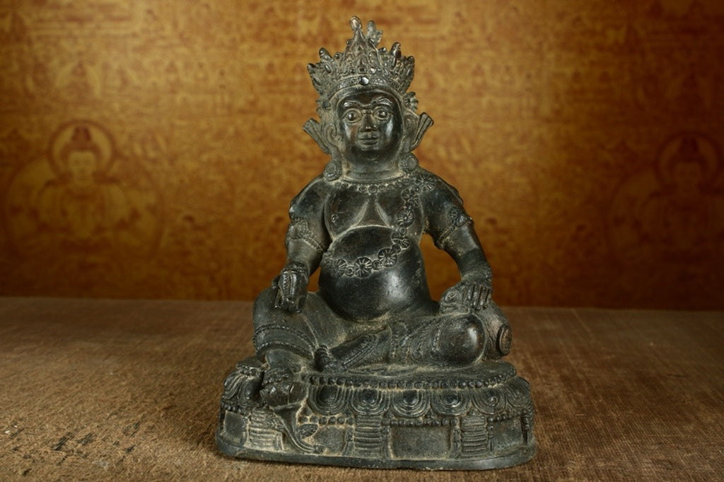 Handcrafted Yellow God of Wealth from pure copper