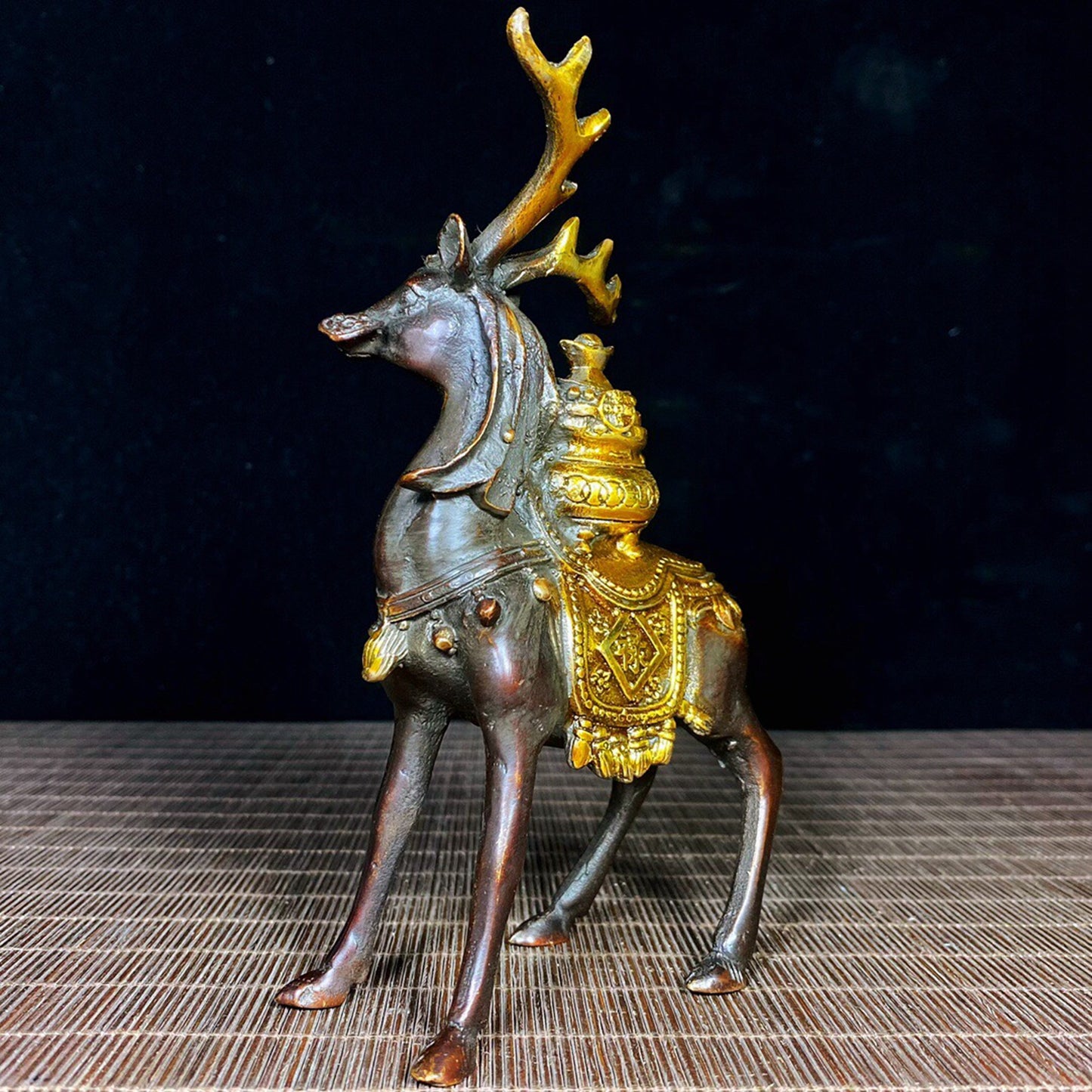 Chinese Antique Pure Copper Linglu Camel Treasure Comes Along the Way