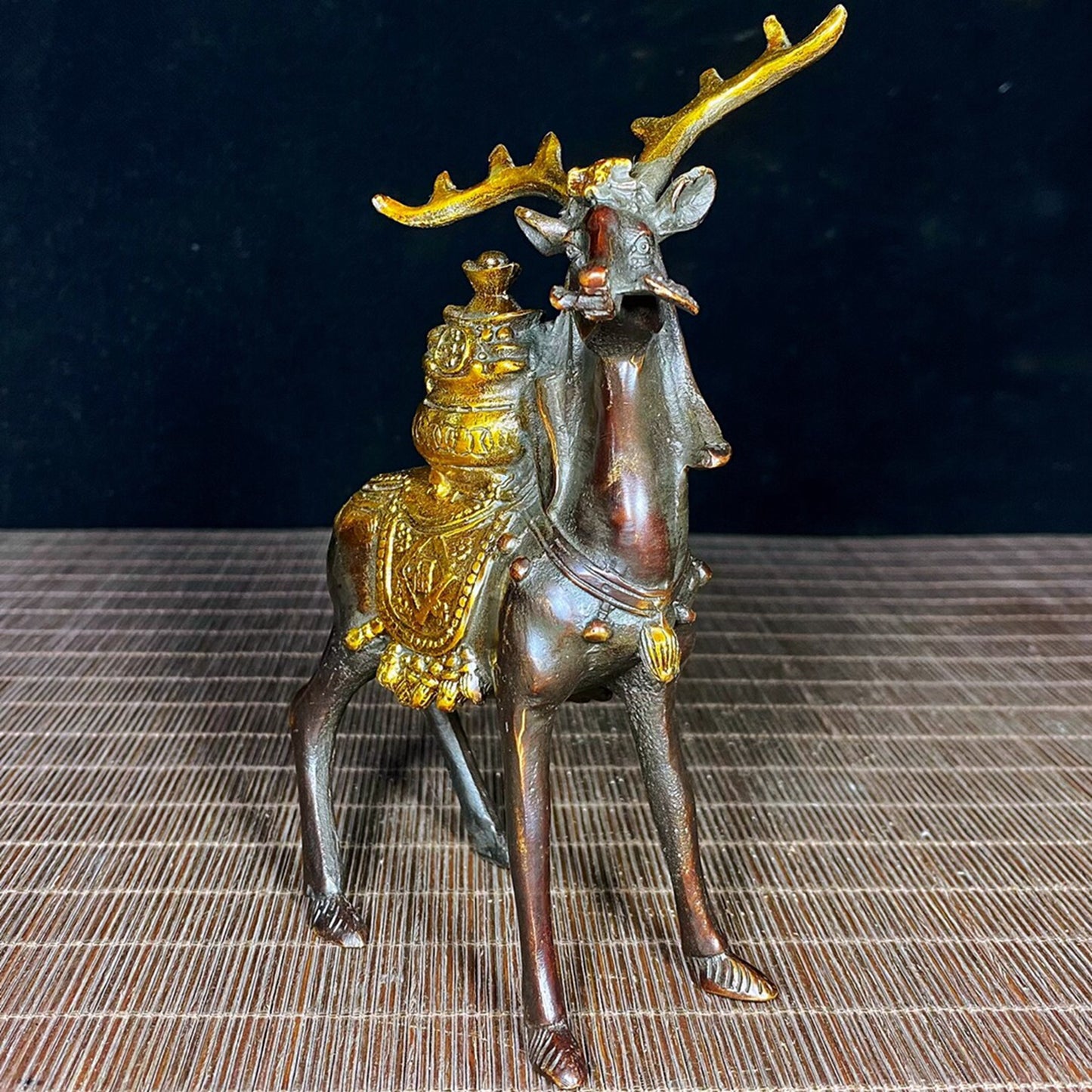 Chinese Antique Pure Copper Linglu Camel Treasure Comes Along the Way