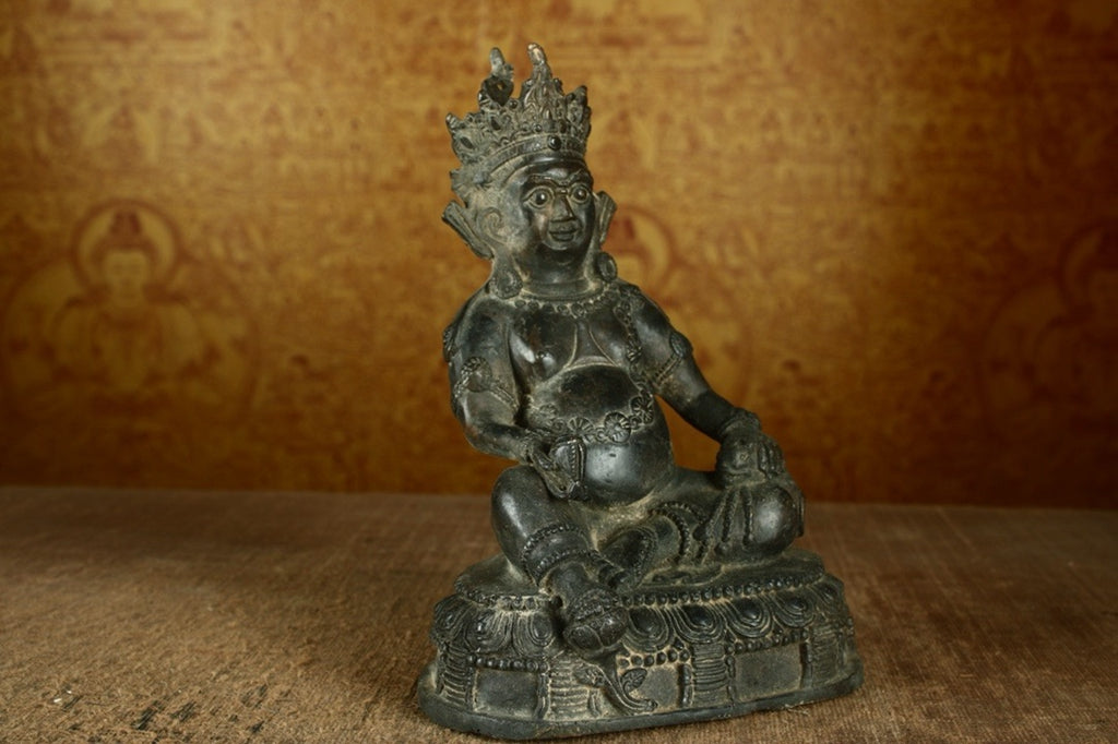 Handcrafted Yellow God of Wealth from pure copper