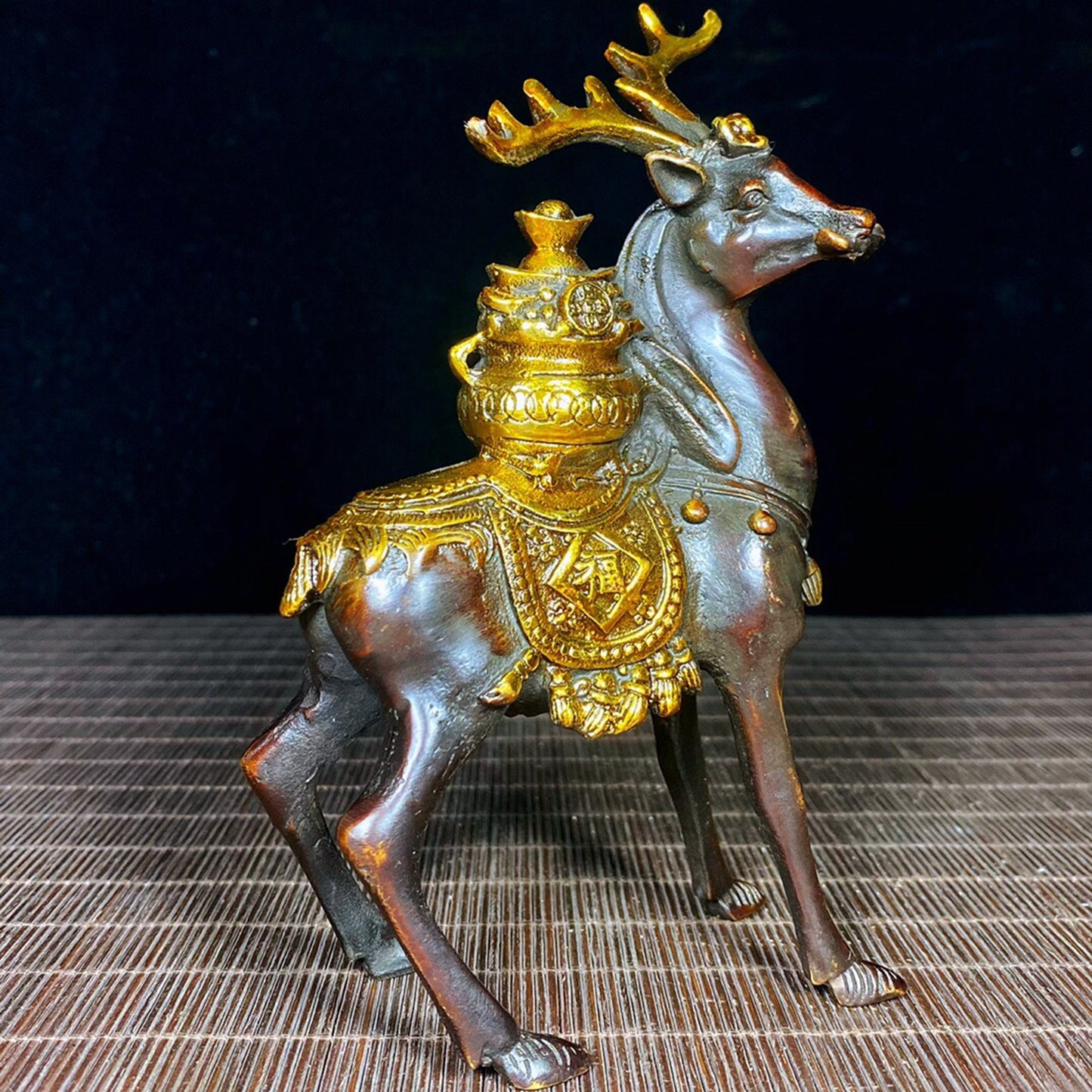 Chinese Antique Pure Copper Linglu Camel Treasure Comes Along the Way