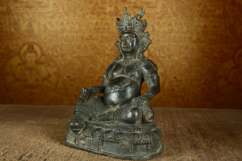 Handcrafted Yellow God of Wealth from pure copper