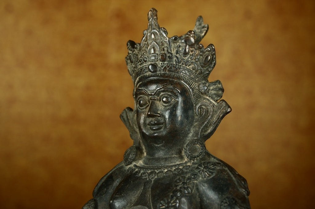 Handcrafted Yellow God of Wealth from pure copper