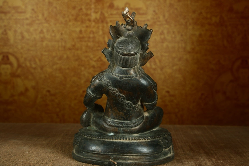 Handcrafted Yellow God of Wealth from pure copper