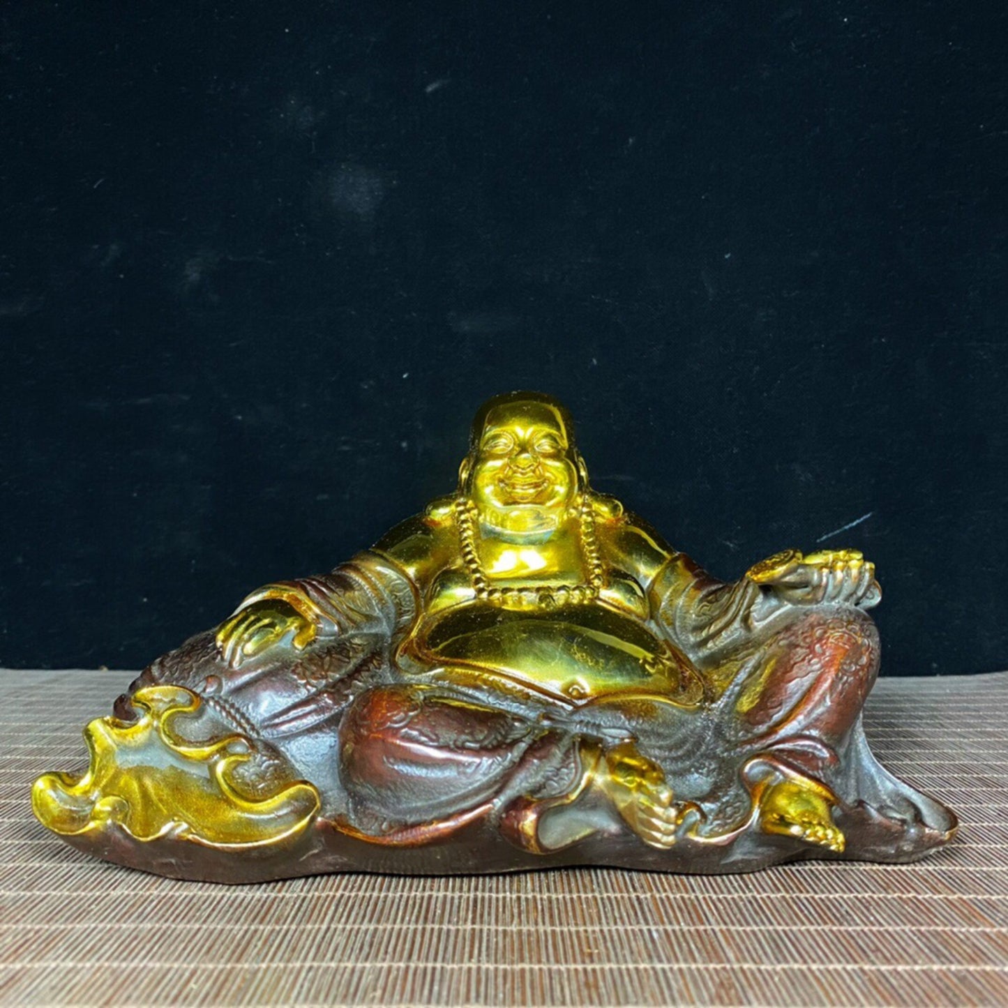Chinese antique pure copper Maitreya Buddha