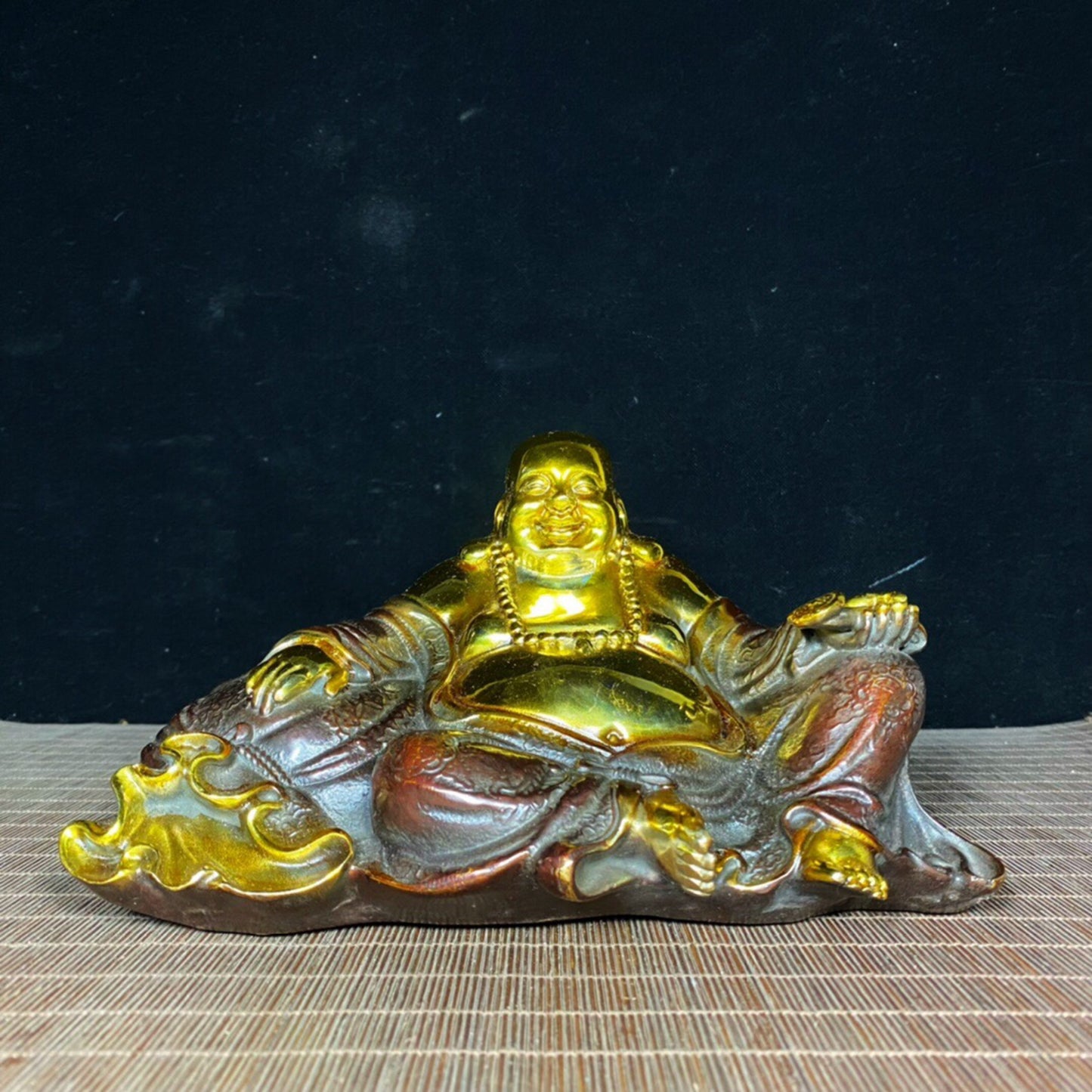 Chinese antique pure copper Maitreya Buddha