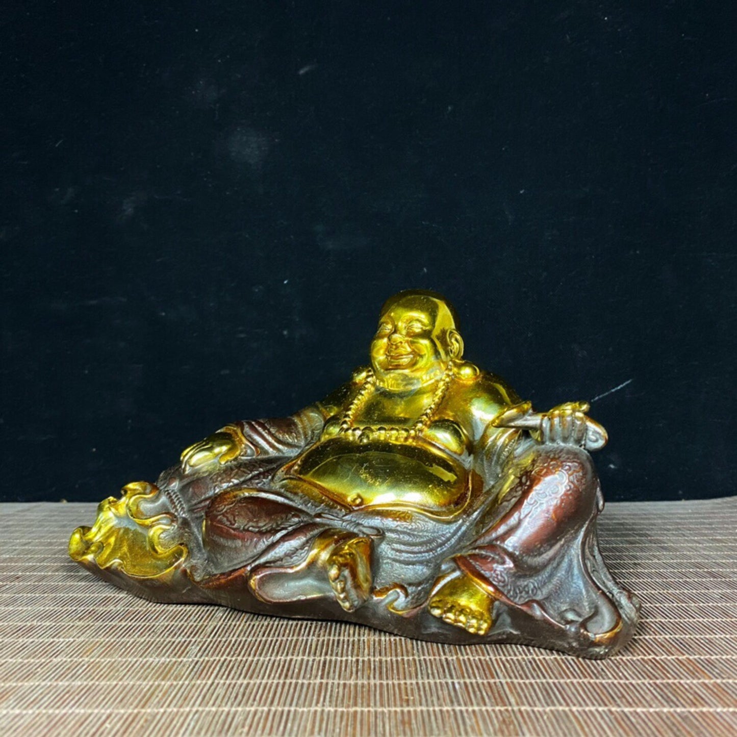 Chinese antique pure copper Maitreya Buddha