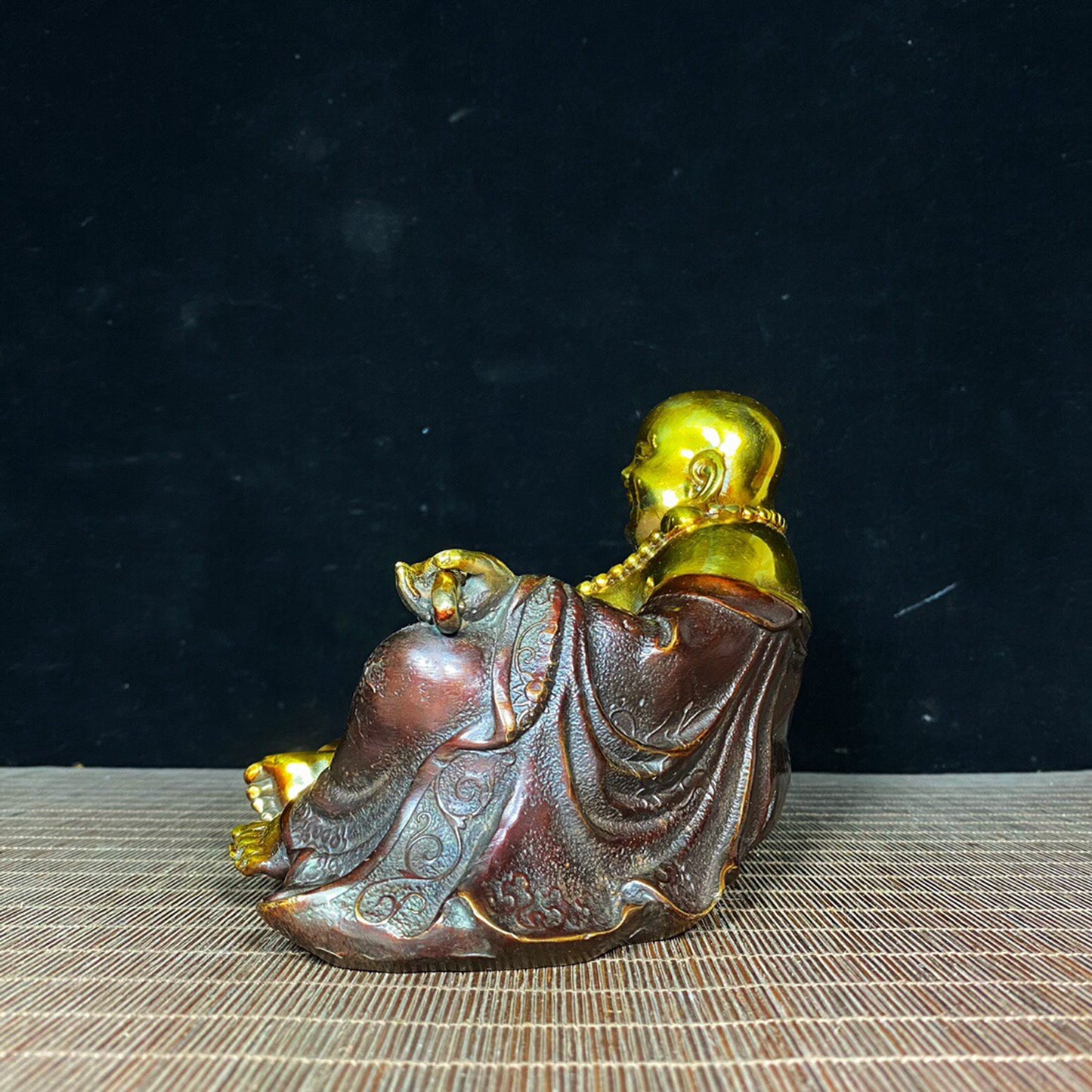 Chinese antique pure copper Maitreya Buddha