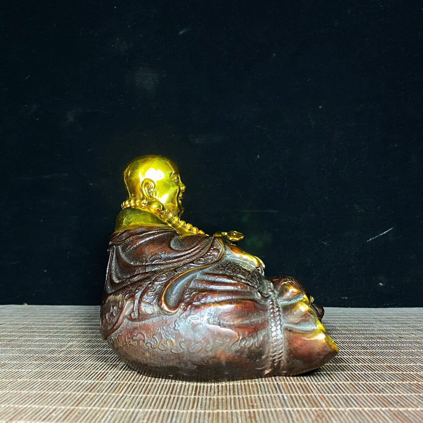 Chinese antique pure copper Maitreya Buddha