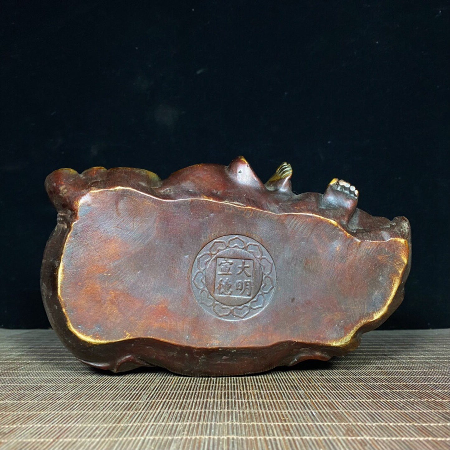 Chinese antique pure copper Maitreya Buddha