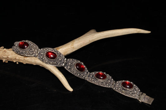 Antique collection: white copper wire inlaid with zircon gemstone bracelet, bracelet, bracelet