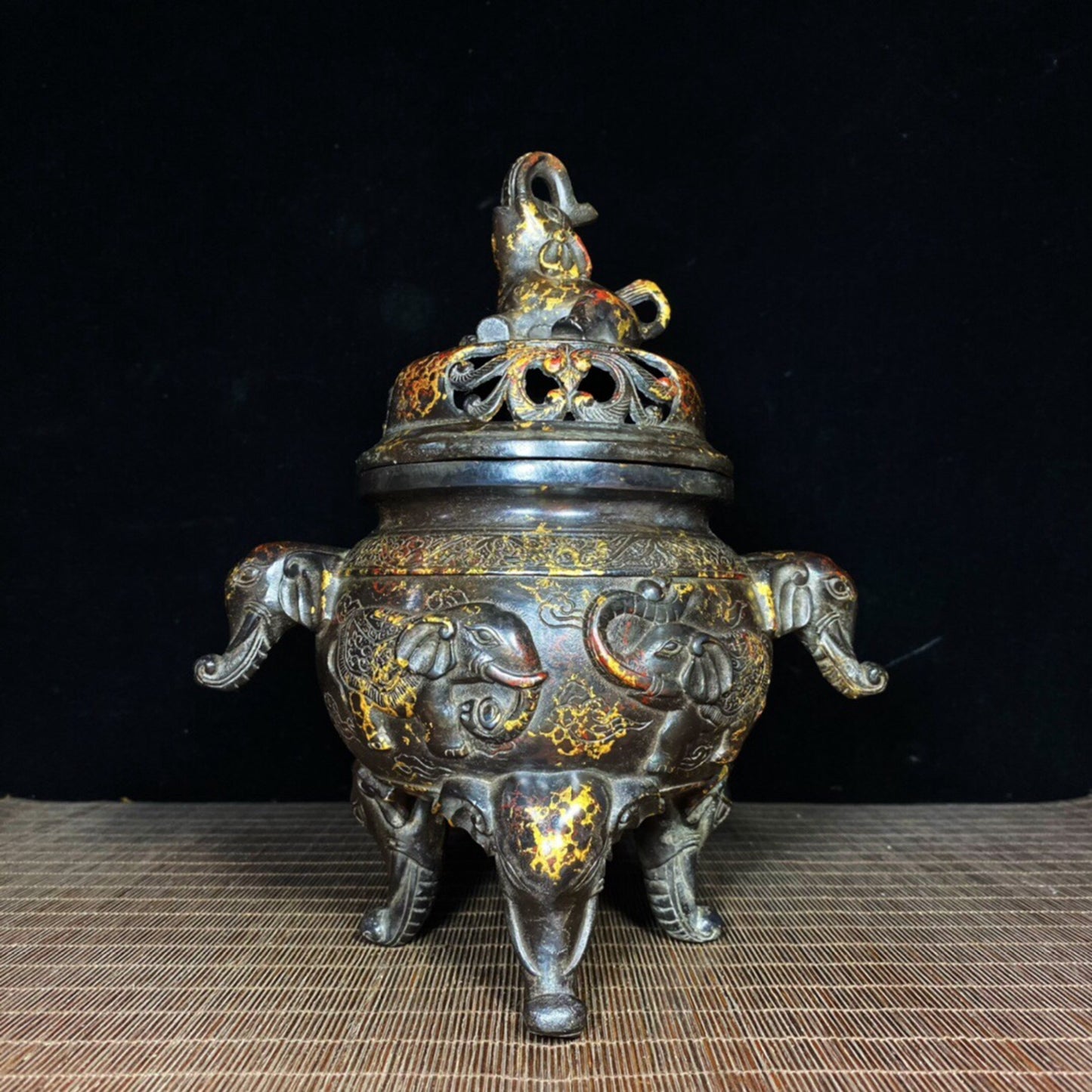 Chinese antique pure copper incense burner