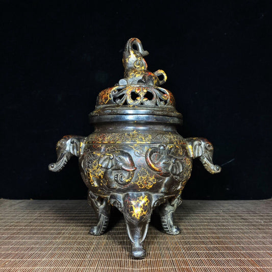 Chinese antique pure copper incense burner