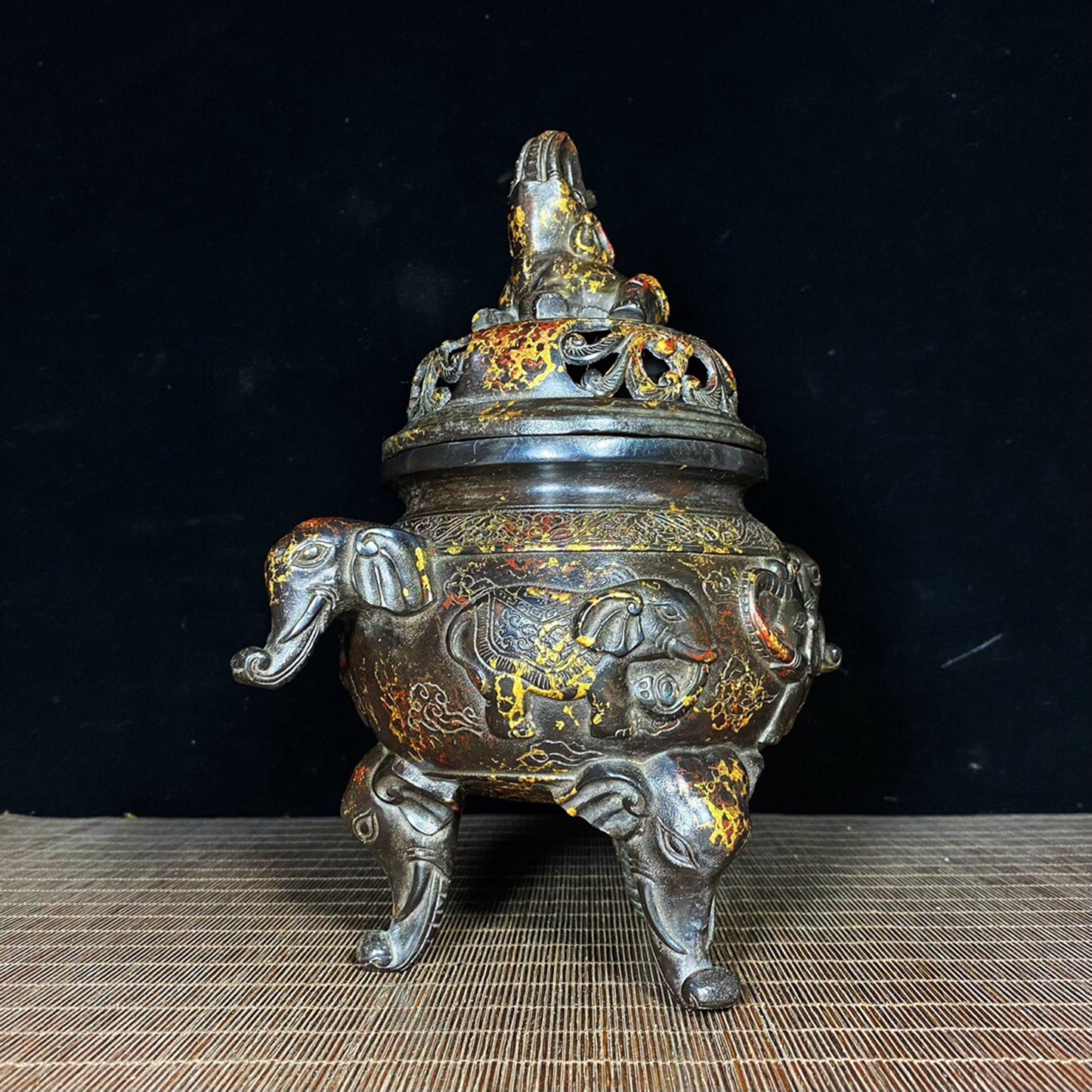 Chinese antique pure copper incense burner