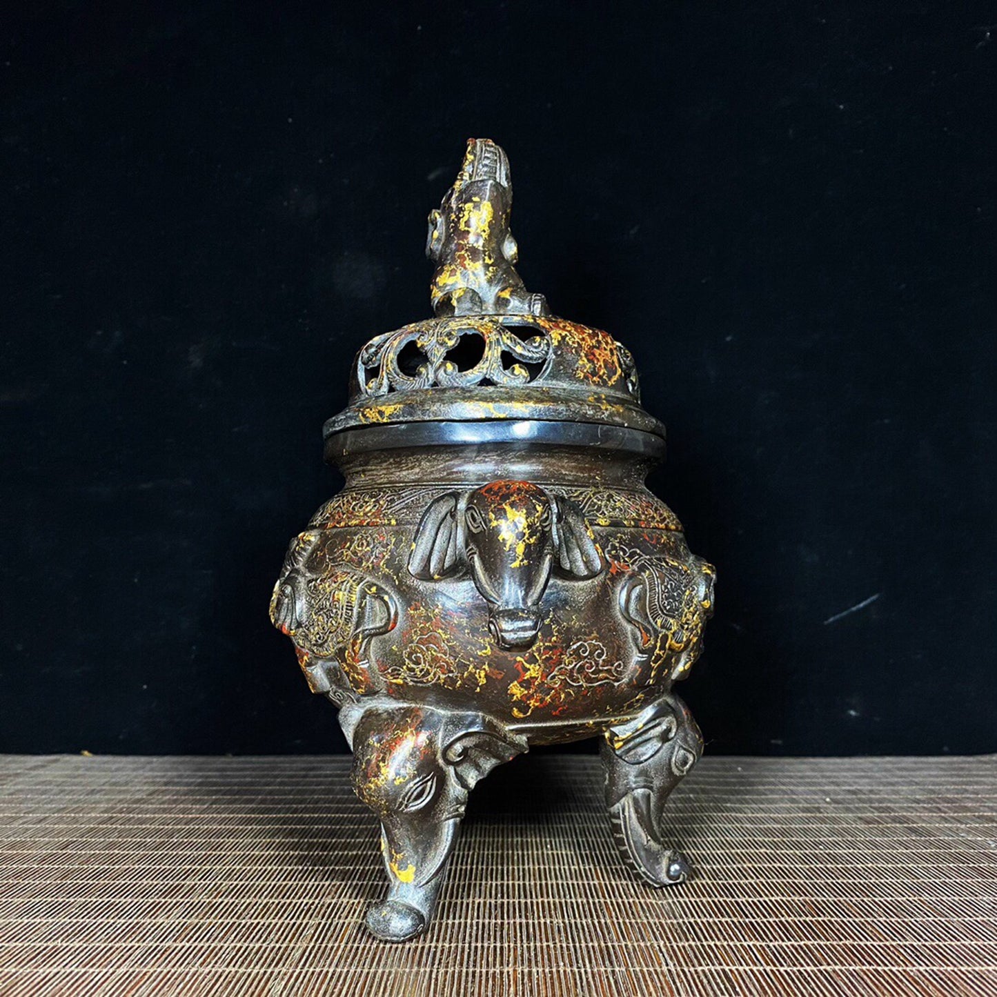 Chinese antique pure copper incense burner