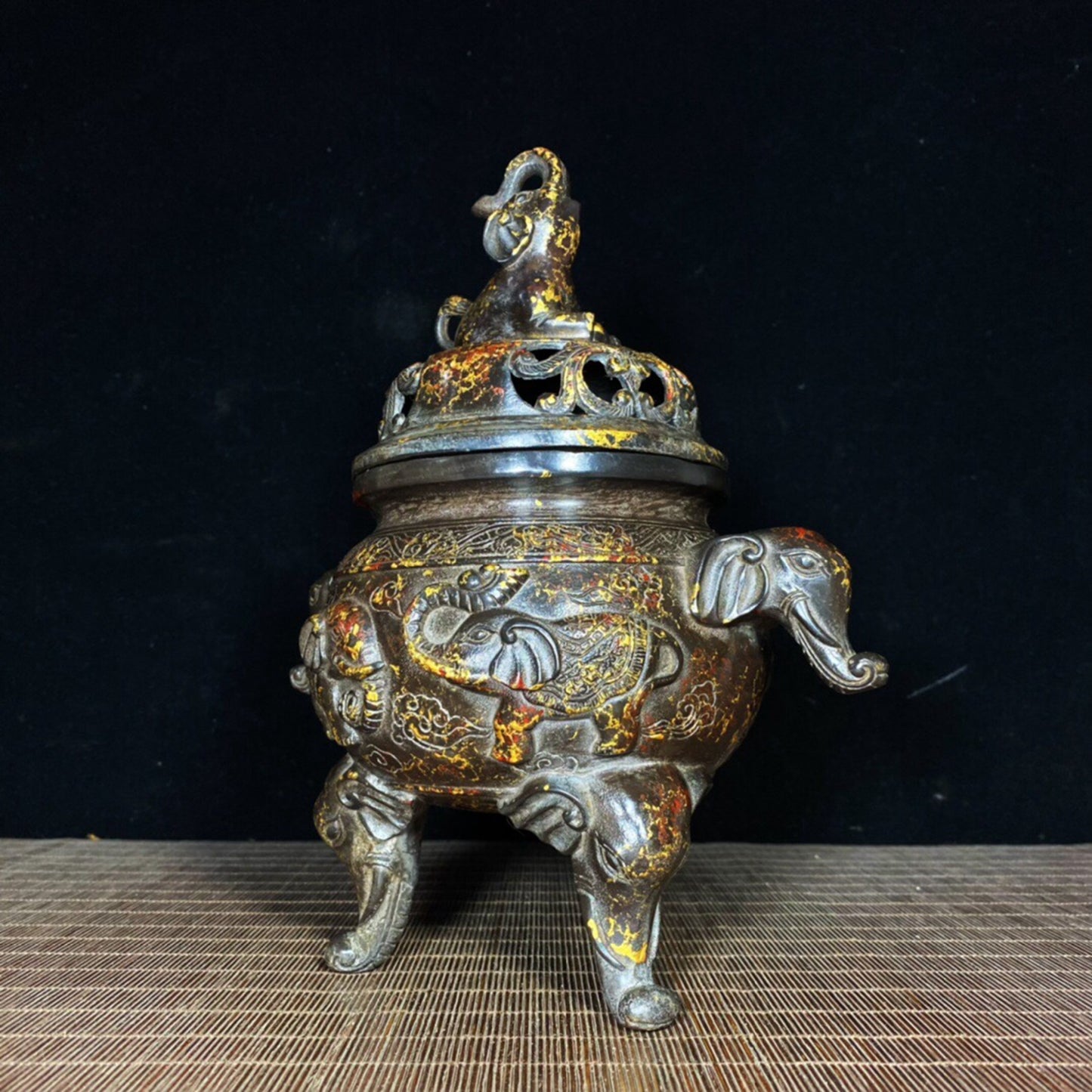 Chinese antique pure copper incense burner