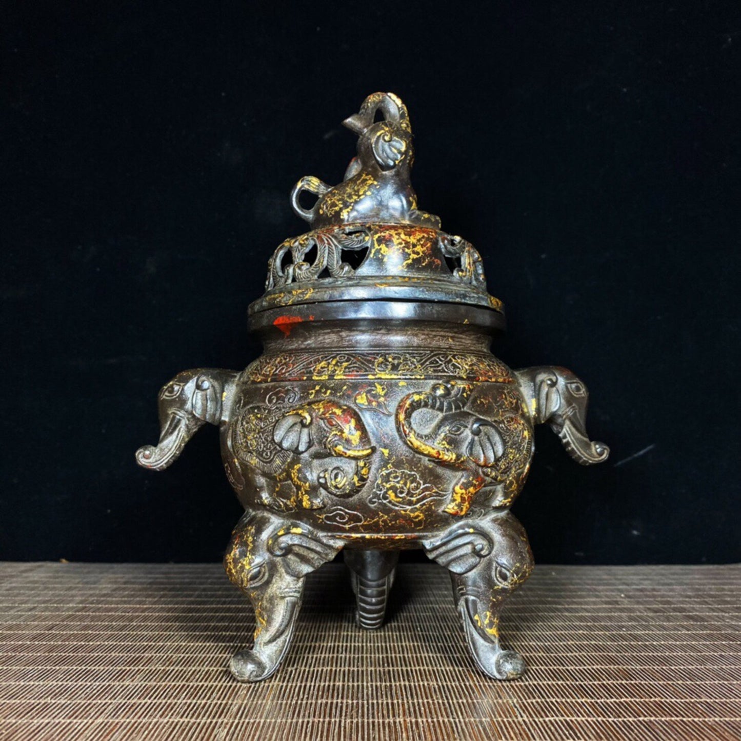 Chinese antique pure copper incense burner