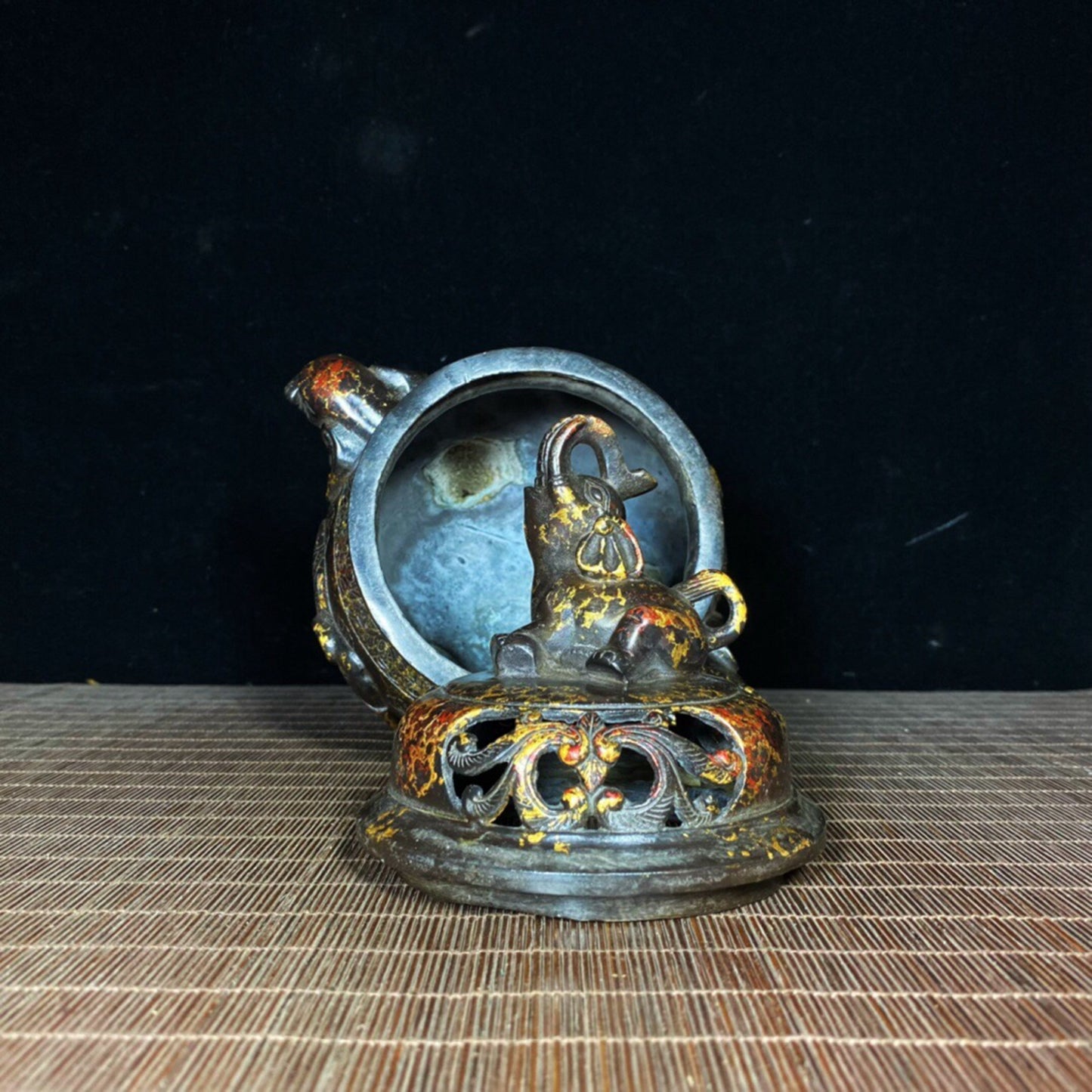 Chinese antique pure copper incense burner