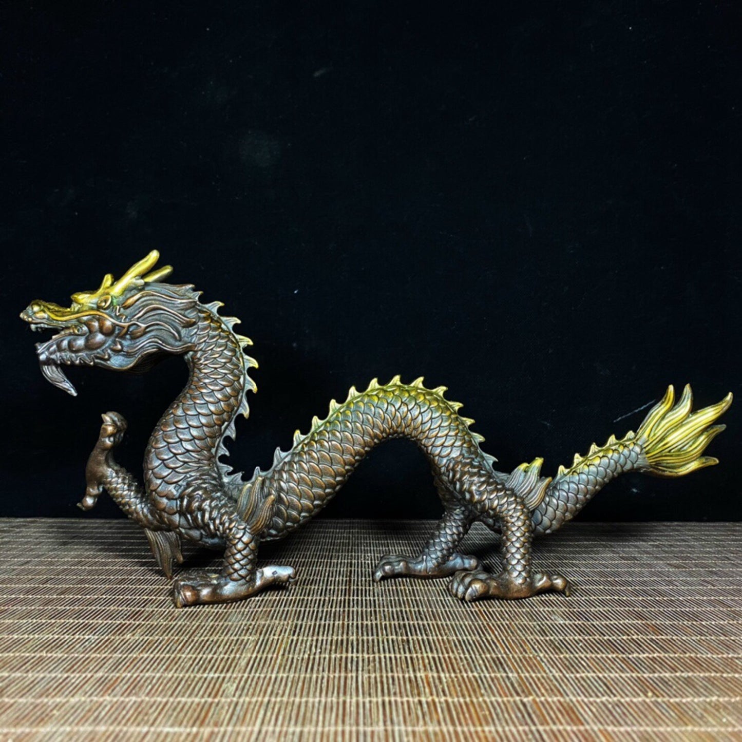 Chinese Antique Pure Copper Divine Dragon
