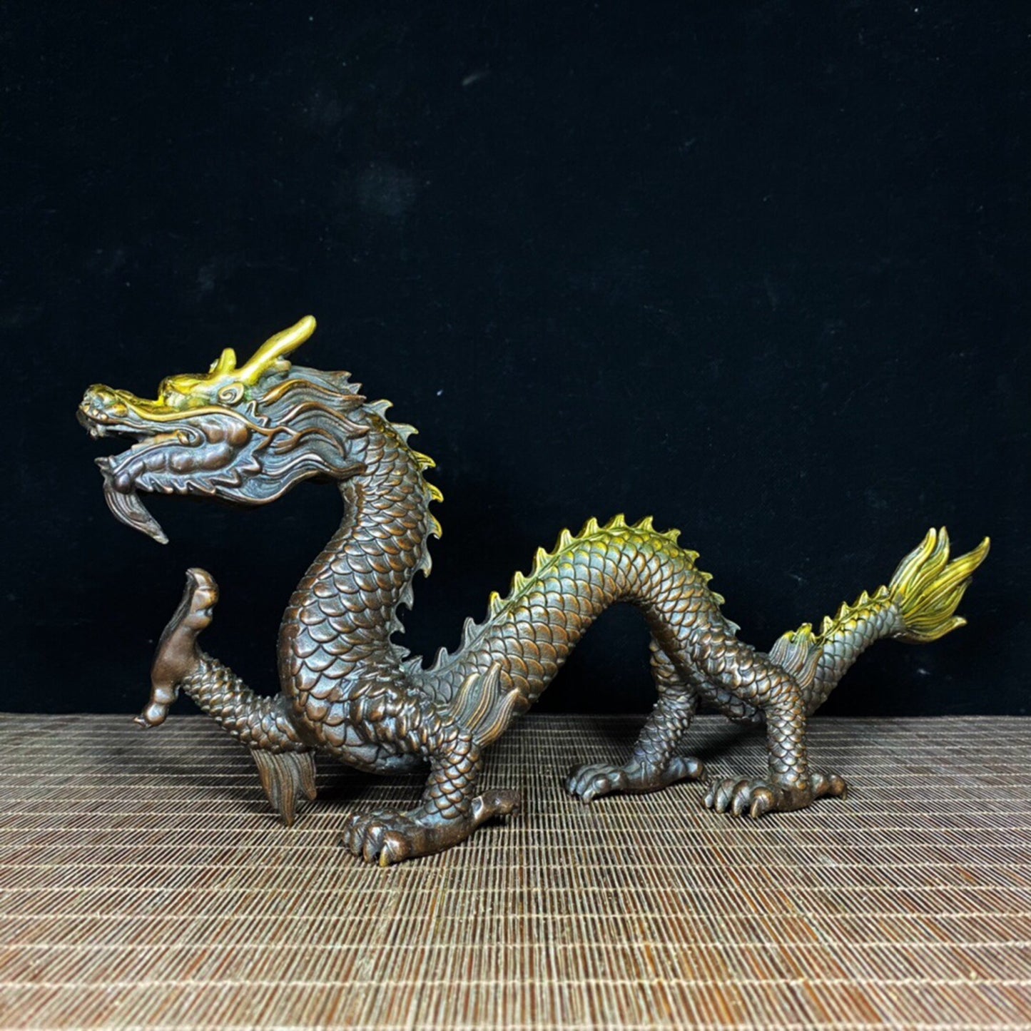 Chinese Antique Pure Copper Divine Dragon