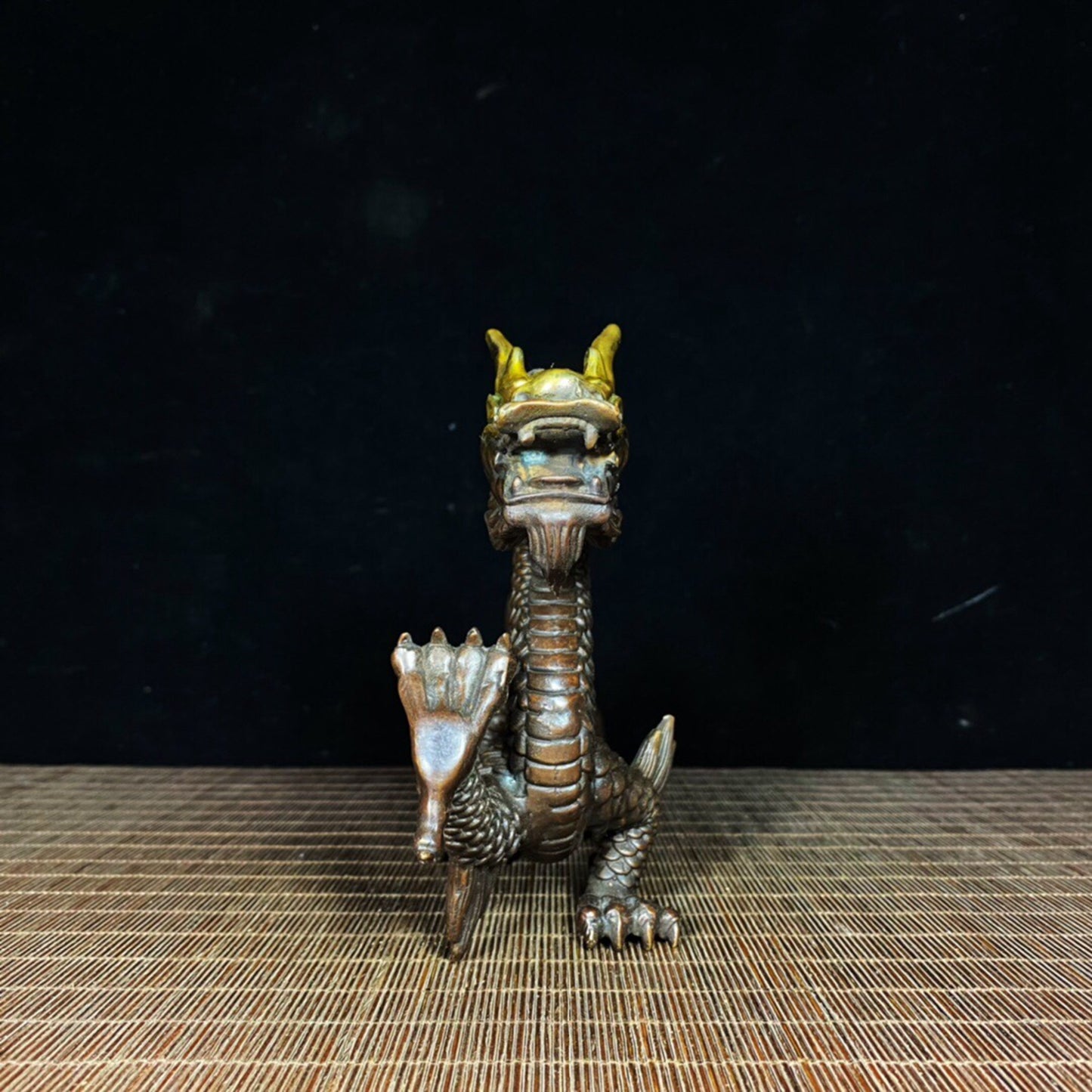 Chinese Antique Pure Copper Divine Dragon