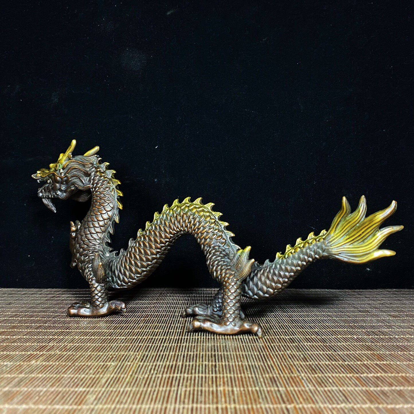 Chinese Antique Pure Copper Divine Dragon
