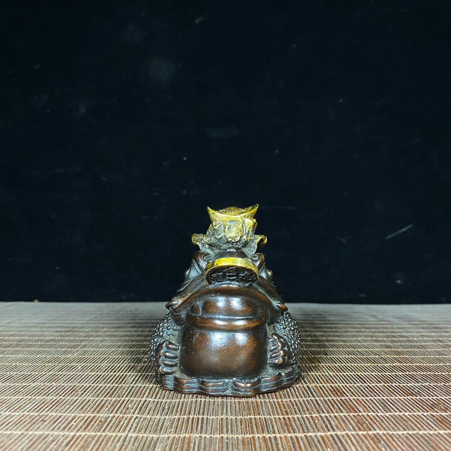 Chinese antique pure copper cabbage ingot gold toad