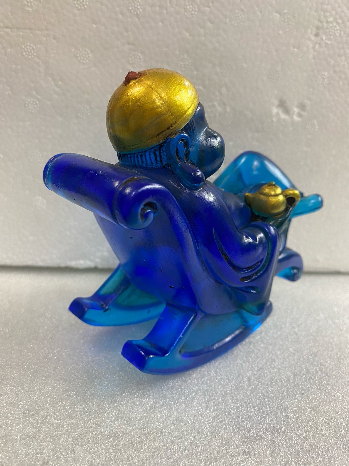 Chinese Antique Glass Small God of Wealth Ornament