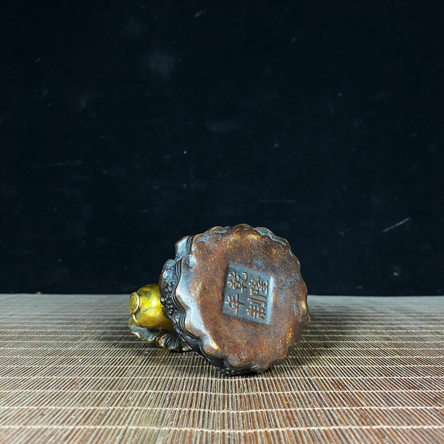 Chinese antique pure copper cabbage ingot gold toad