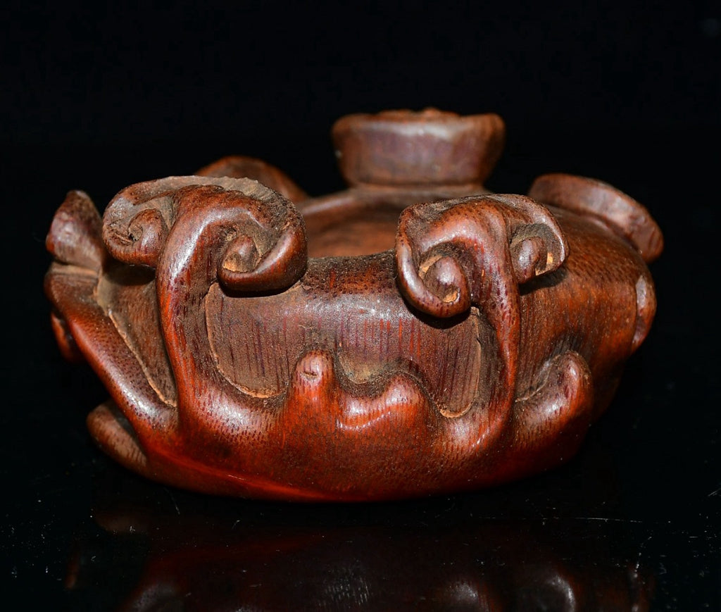 Bamboo carved Lingzhi brush wash ornaments