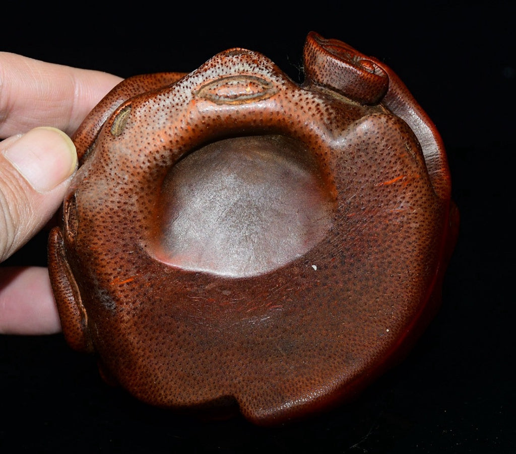 Bamboo carved Lingzhi brush wash ornaments