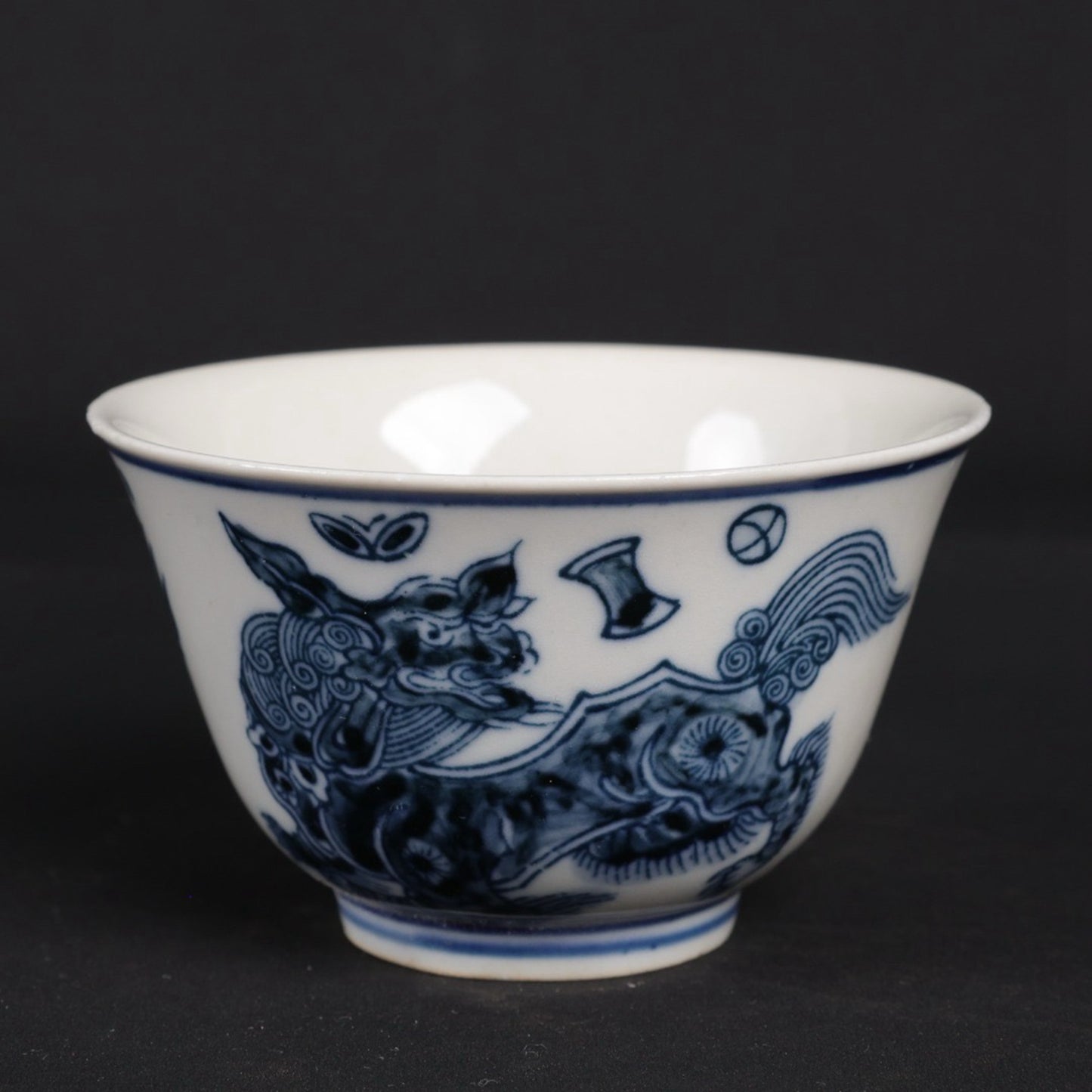 Blue and White Kylin Eight Treasure Pattern Small Cup