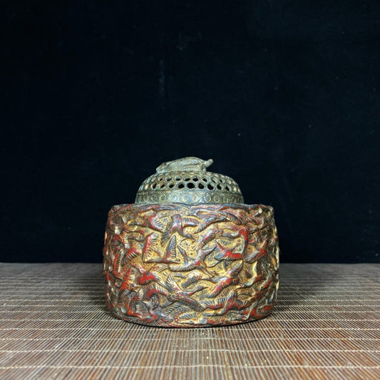 Chinese antique pure copper Qianhe furnace