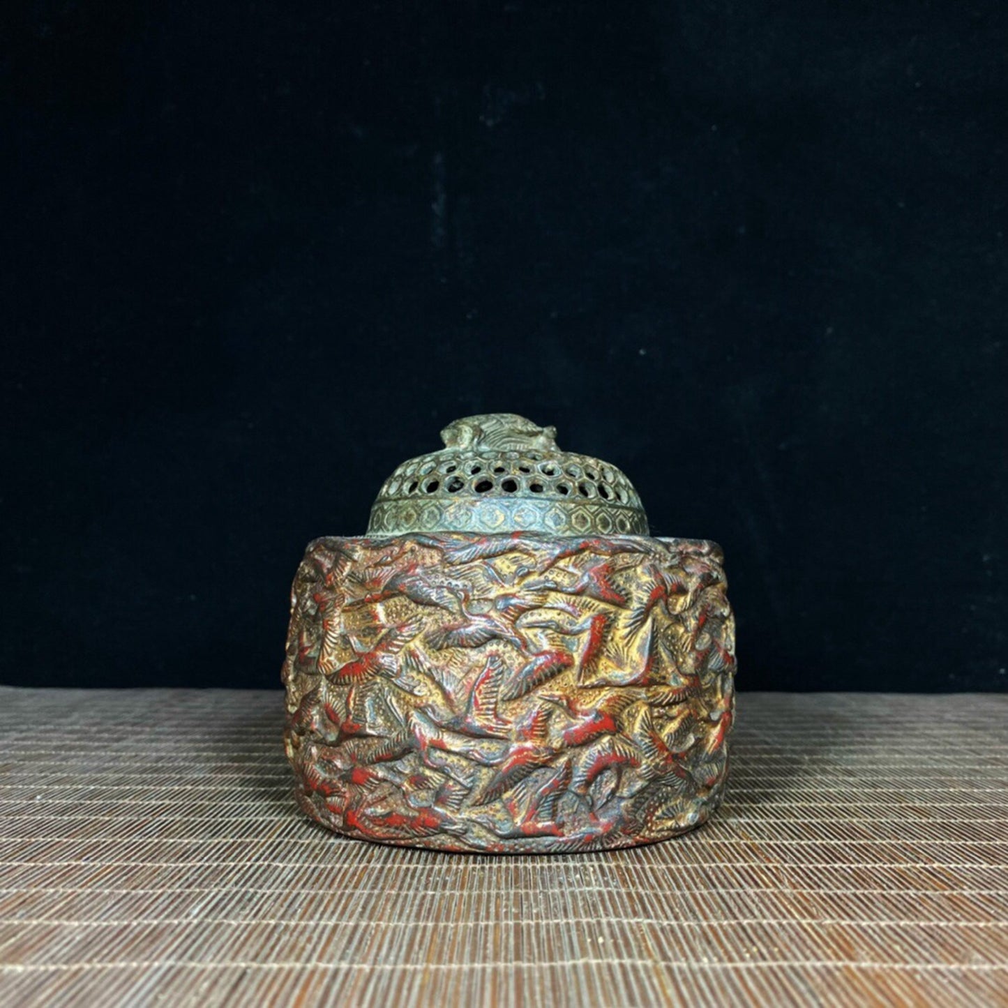 Chinese antique pure copper Qianhe furnace