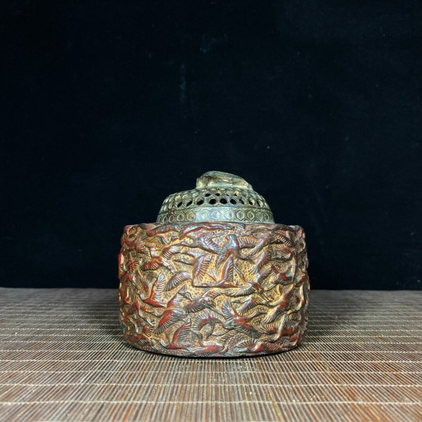 Chinese antique pure copper Qianhe furnace