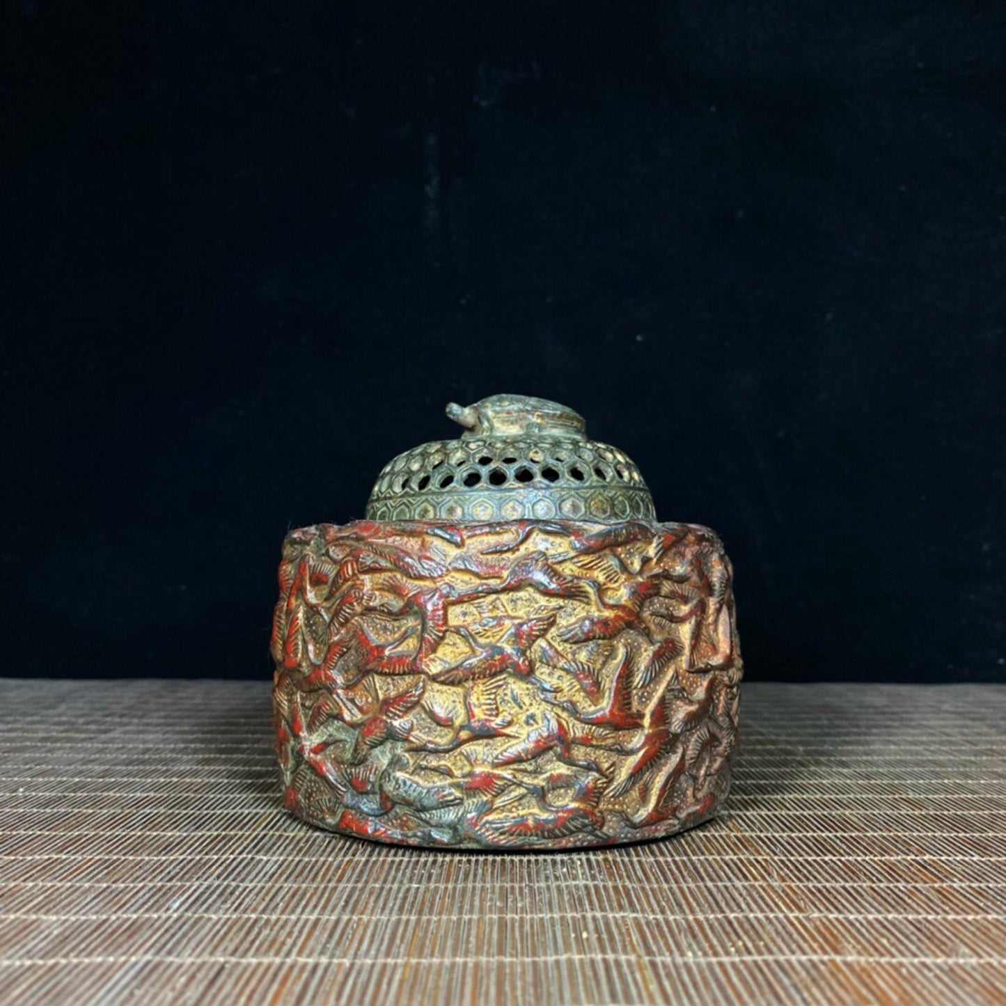 Chinese antique pure copper Qianhe furnace