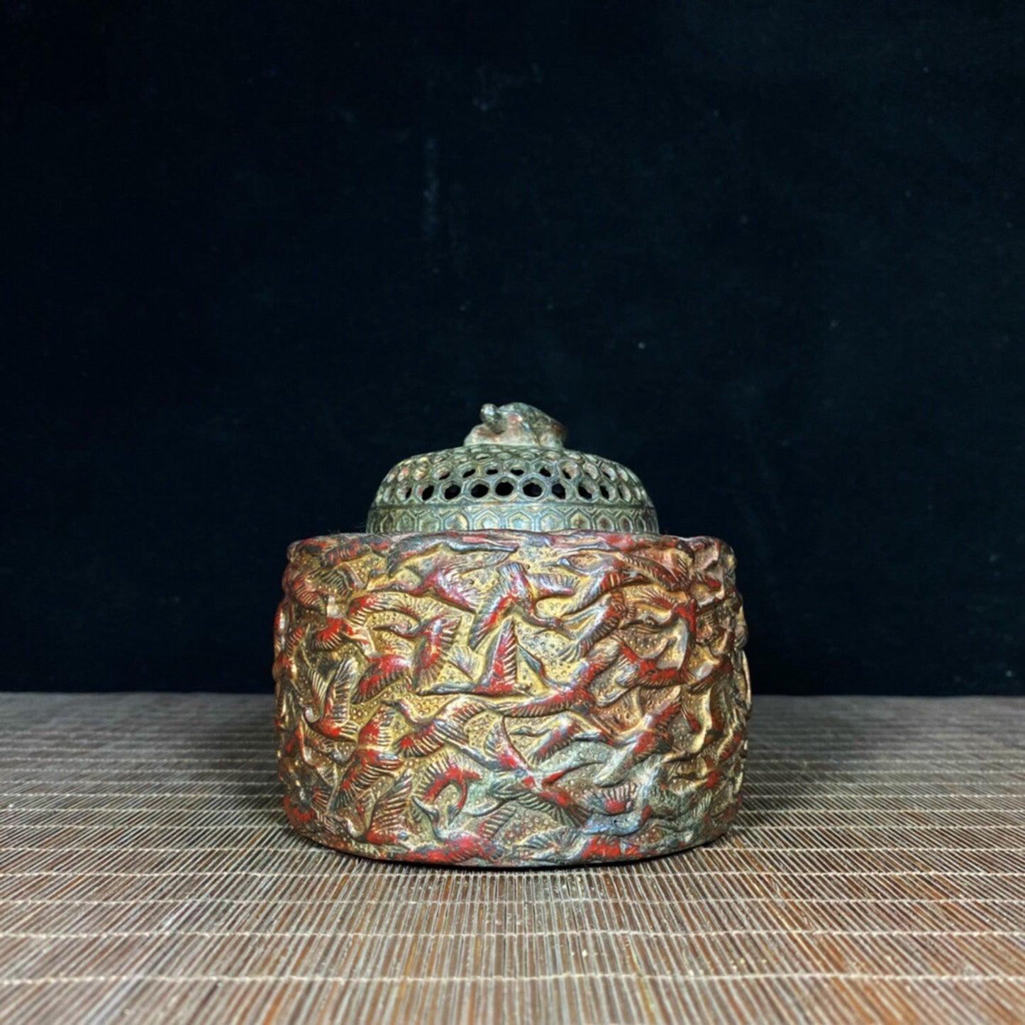 Chinese antique pure copper Qianhe furnace