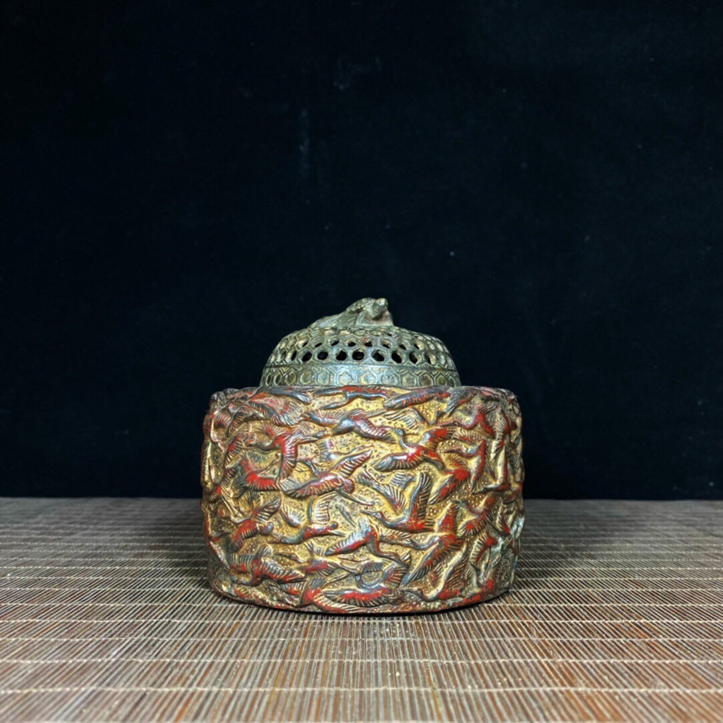 Chinese antique pure copper Qianhe furnace