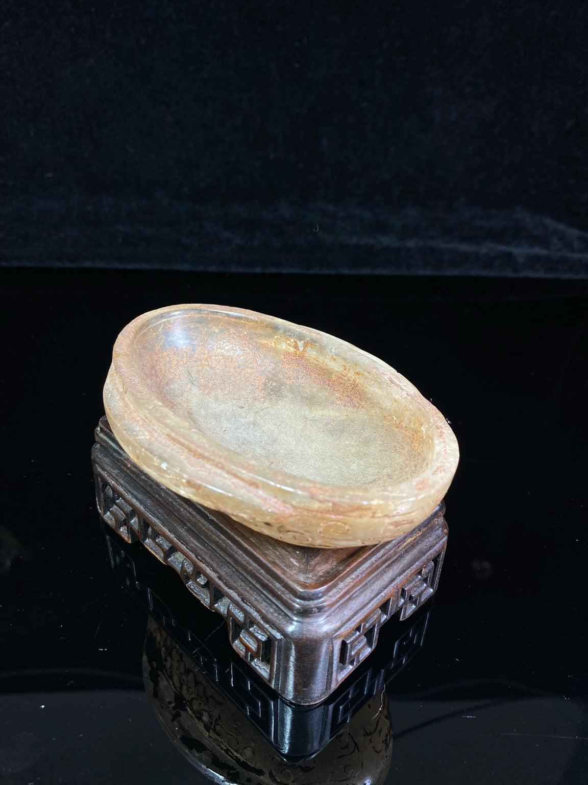 Chinese Antique Crystal Battle Han Style Double Ear Small Cap