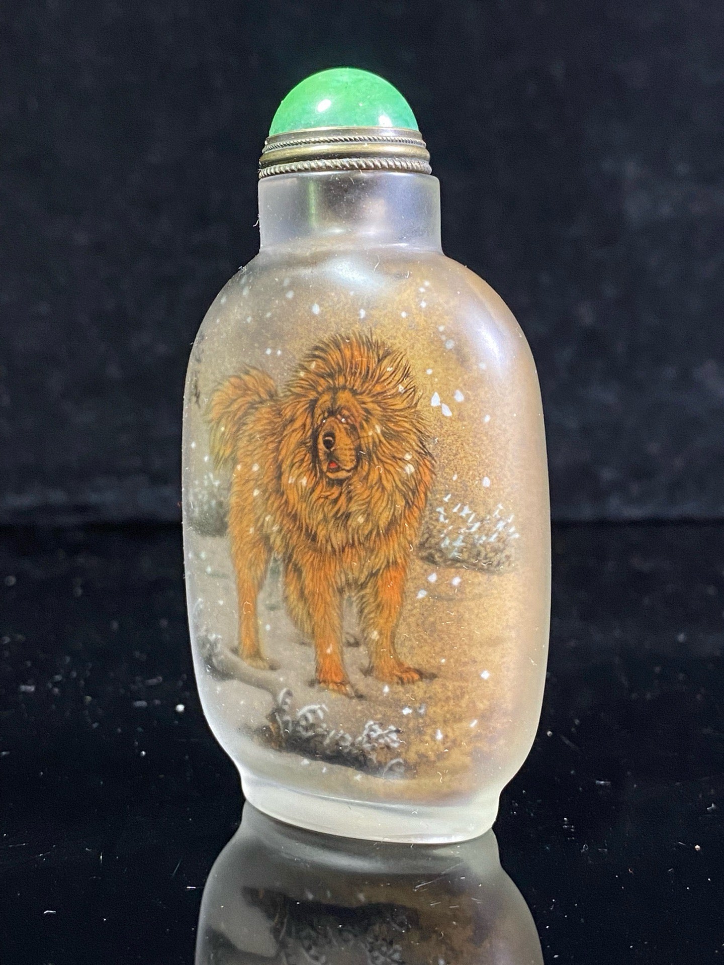 Chinese antique glass inner painted snuff bottle