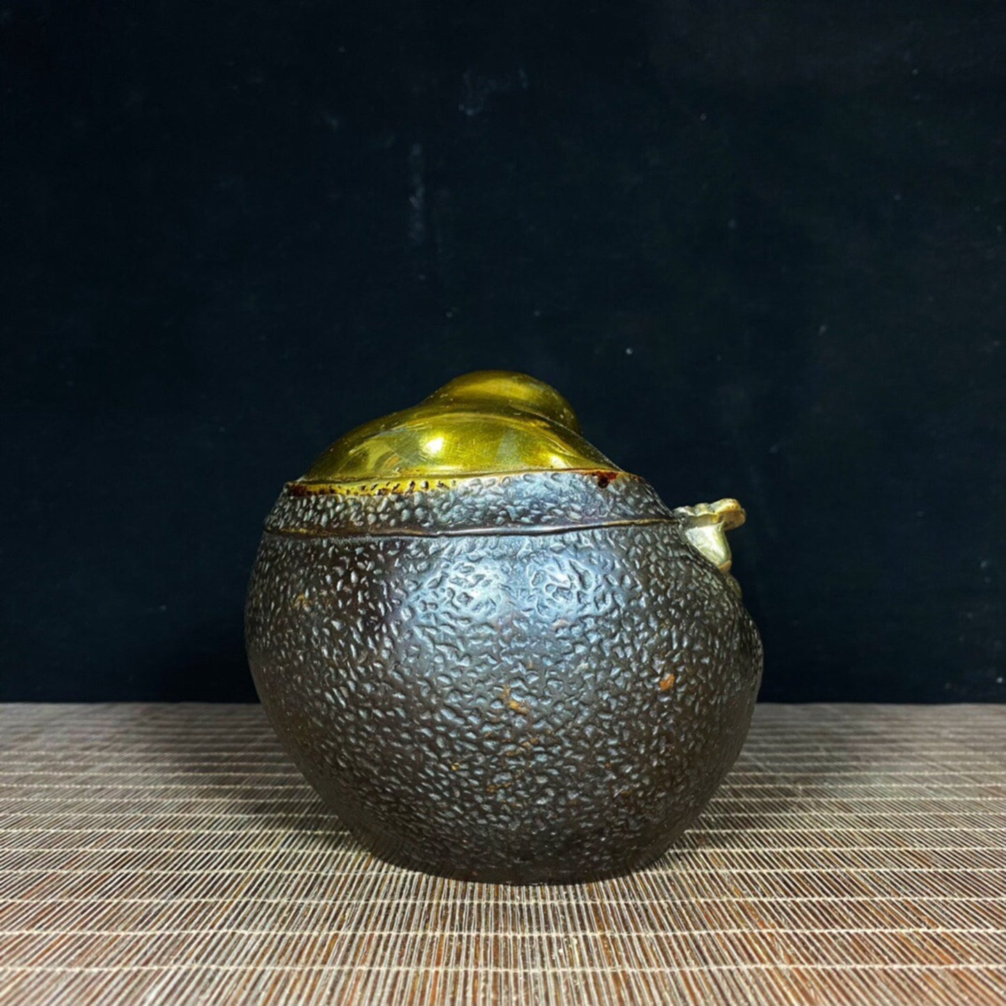 Chinese antique pure copper belly Maitreya Buddha