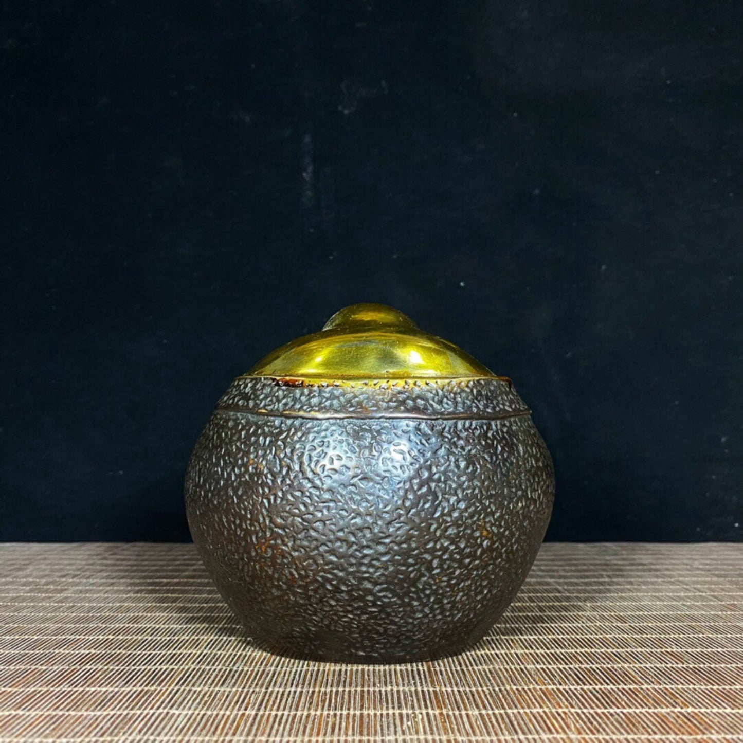 Chinese antique pure copper belly Maitreya Buddha