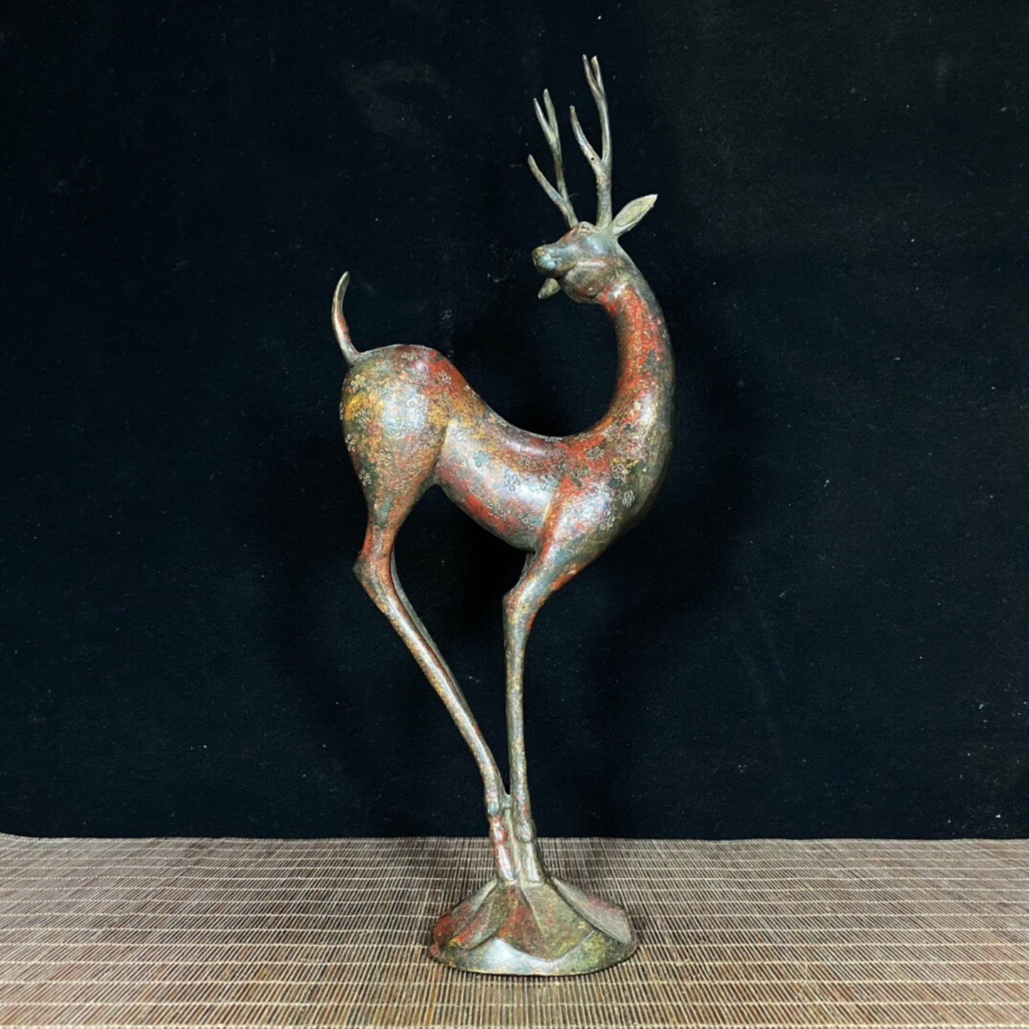 Chinese antique pure copper sika deer